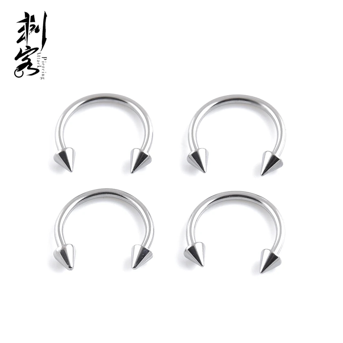 Stainless Steel Externally Threaded Horseshoe Circular with Cone Body Piercing Jewelry