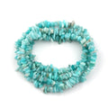 Natural AA Blue Amazonite Gemstones Smooth Tumbled Chips Beads Free-Form Irregular Shaped Loose Beads