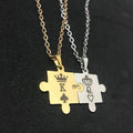 G1877 Fashion Accessories Stainless Steel Jewelry King and Queen Crown Couple Pendant Necklaces
