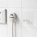 Power Cord Plug Bracket Wall Mounted Power Plug Socket Holder Adhesive Hook Socket Storage Rack