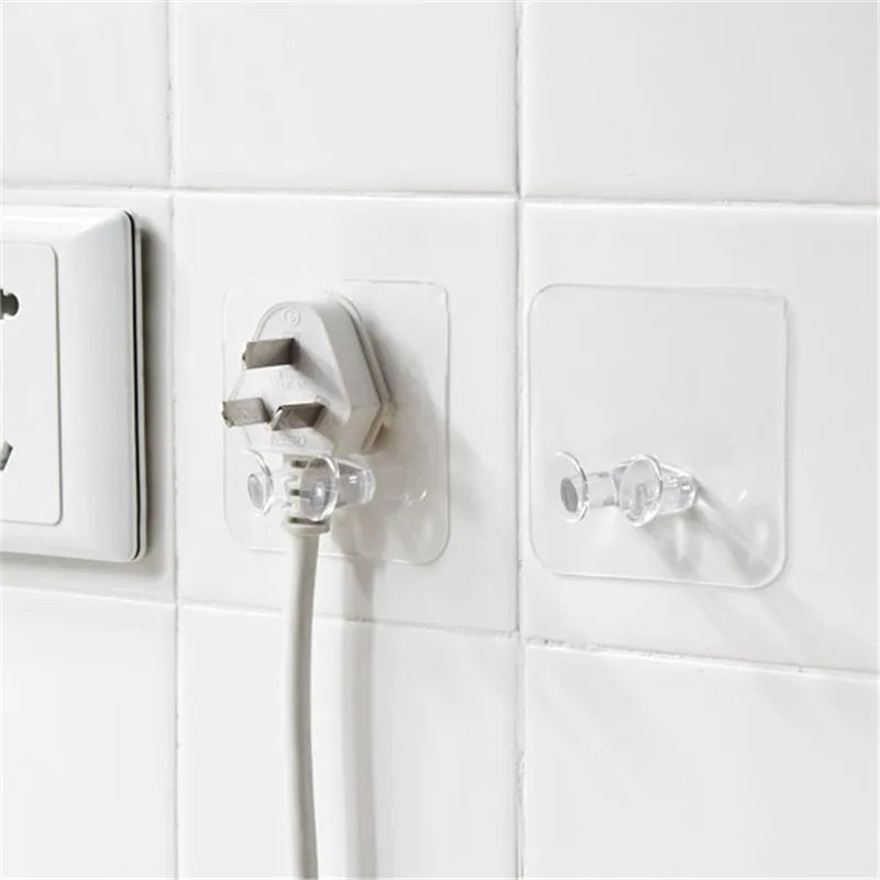 Power Cord Plug Bracket Wall Mounted Power Plug Socket Holder Adhesive Hook Socket Storage Rack