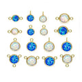 Unique 14K Gold Filled Jewelry Connector Charm Pendant 4mm 6mm Opal Gemstone Beads for Jewelry Making