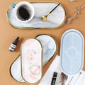 Shiny Custom Oval Trinket Food Storage Concrete Soap Mat Tray Epoxy Resin Silicone Casting Mold for Coasters Home Decoration