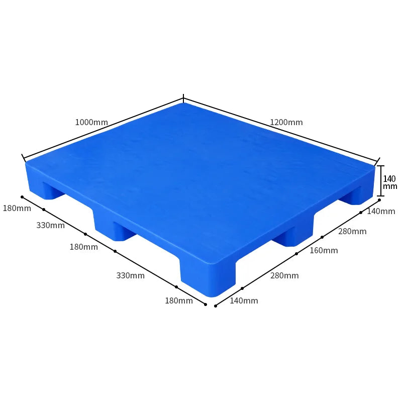 LEADLOONG LAEAL1200*1000*140mm Hot Sale China Custom Solid Flat Nine-Legged Single Faced 4-Way Euro Plastic Pallet