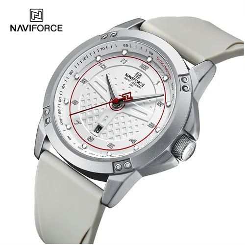NAVIFORCE 8031Factory Custom Logo Silicone Strap Big Dial Waterproof Quartz Men WristWatch Luminous Hands Male Sport Set