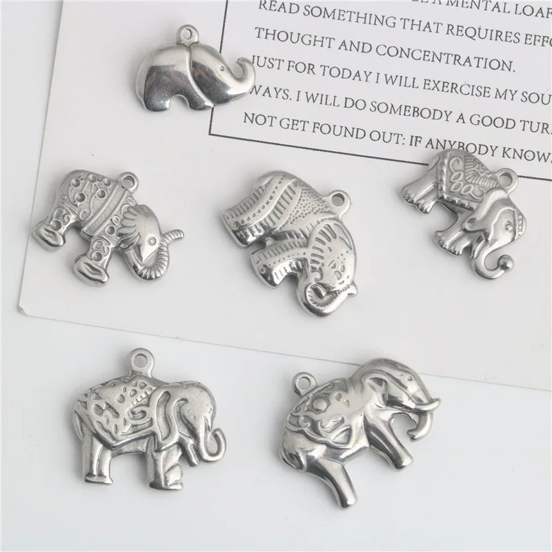 Stainless Steel Elephant Pendant Necklace Bracelet Accessories DIY Tagor Jewelry Jewelry