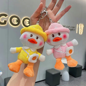 Cute Stuffed Animal Toys Plushie Duck Keychain Wedding Gift Cartoon Plush Cross-body Bag Duck Plush Keychain Toys Doll Bag Charm