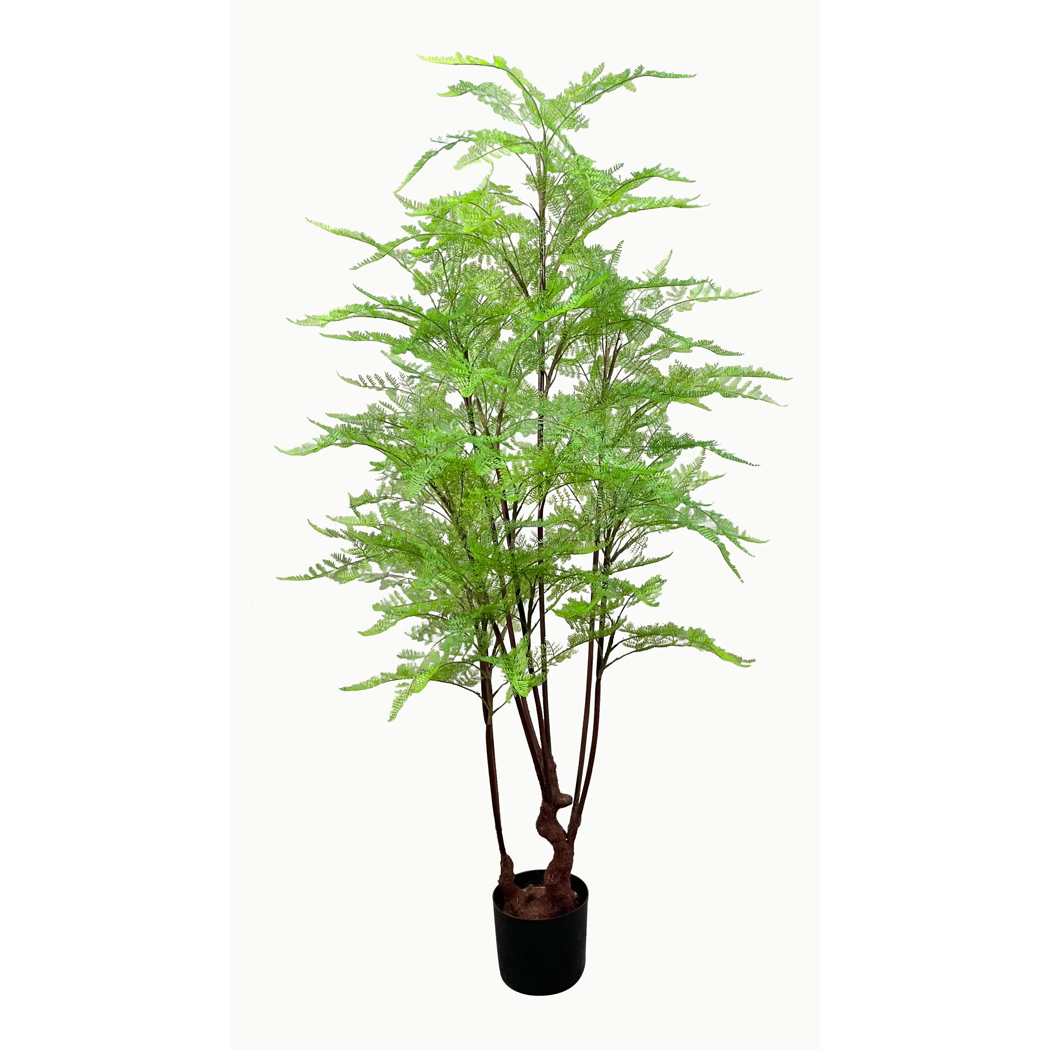 Dongguan Factory Price Indoor Garden Office Decor Plants Green Faux Potted Tree Lifelike Artificial Fern Tree for Interior Decor