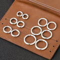 Popular Simply 925 Sterling Silver Polished Hollow Round Connection Clasp for Jewelry Making Accessories