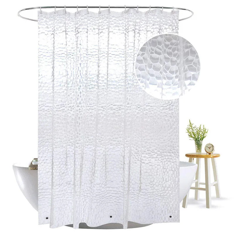 Factory Price Shower Curtain Liner Factory 2x2m Clear Water Cube Waterproof Thicker Bath Bathroom Curtain