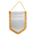 Cheap Wholesale Blank White Football Club Fans Pennant DIY Tassel Flags With Your Brand