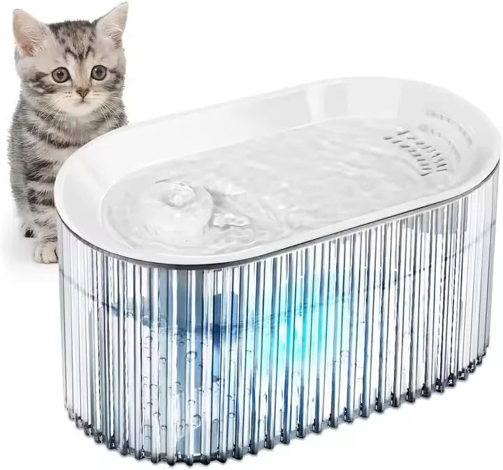 Ultra Quiet 1.35L Pet Water Fountain with Transparent Window Custom Pet Water Dispenser for Cats and Dogs