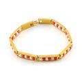 Wholesale Luxury Stainless Steel Diamond Bead Bracelet Custom Gold-color Plated Unisex Jewelry Korea Personality Design Trendy