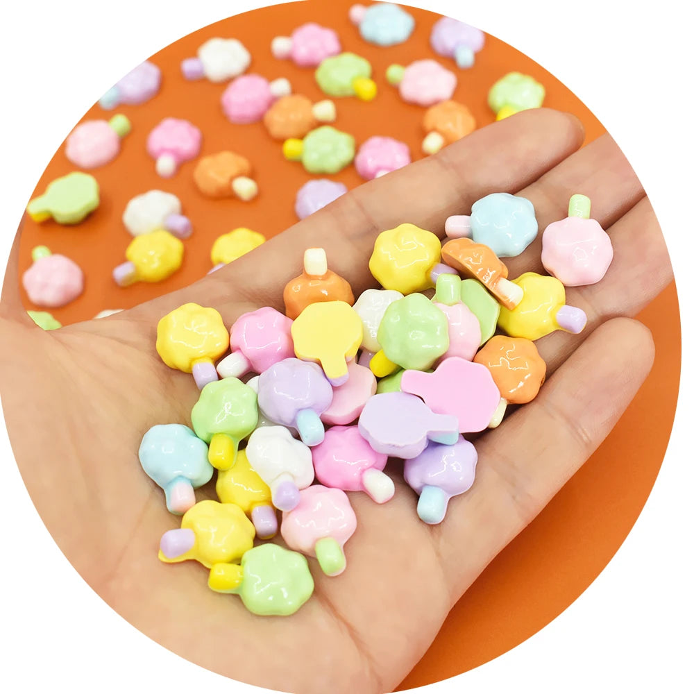 Colorful Candy Resin Flatback Cabochon for DIY Hair Jewelry Accessories Cream Glue Phone Case Decoration