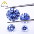 Goldleaf GRC Report Lab Grown Sapphire Wholesales 1mm-8mm  Synthetic Created Sapphire Round Cut Loose Gemstones