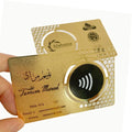 Laser Cut Premium Custom Credit Card Size NFC Smart Stainless Steel Metal Business Visit Card
