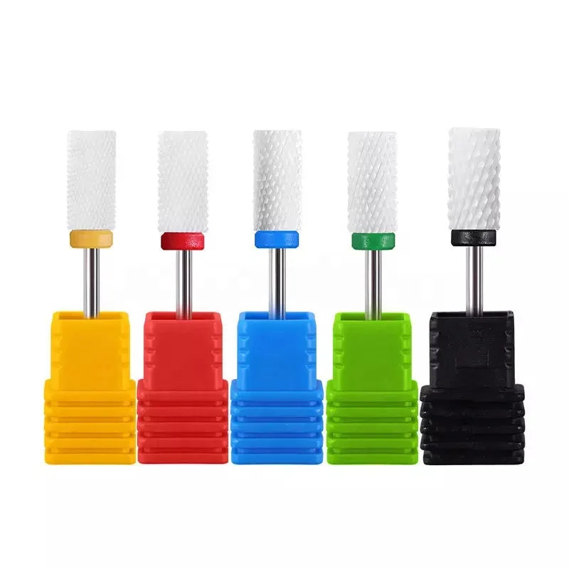 Professional Nail Polish Sander 3/32 "flat Head Cylindrical Ceramic Sander Head