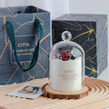 Wholesale Custom Private Label Luxury Dry Flowers Aromatherapy Candles Soy Wax Christmas Valentines Gifts Scented Candle Set