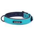 Hot Sale Adjustable Pet Name Tag Collar PU Durable Waterproof Design with Solid Pattern and Rivet Decoration for Dogs MegaBDM