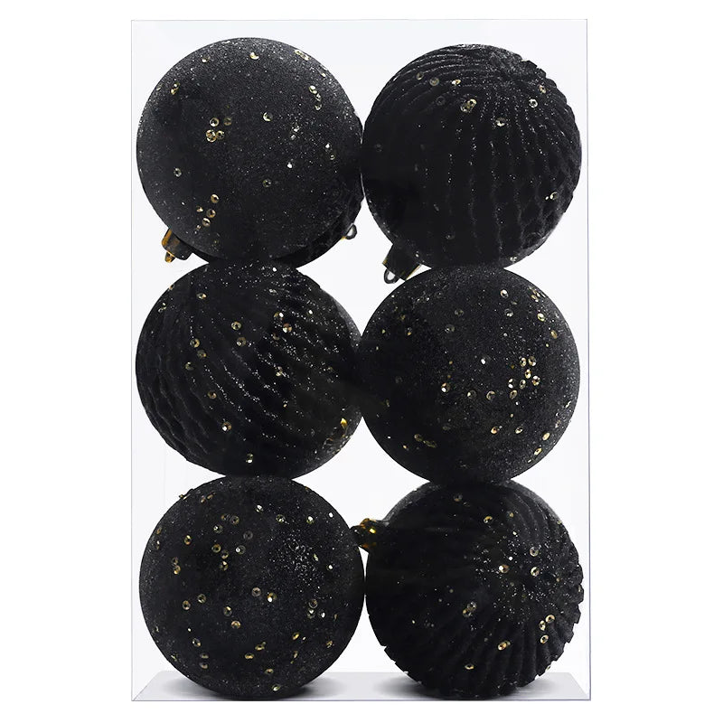 Wholesale Christmas Ball Plastic Plaid Foam Sequins High Quality Christmas Decorative Balls