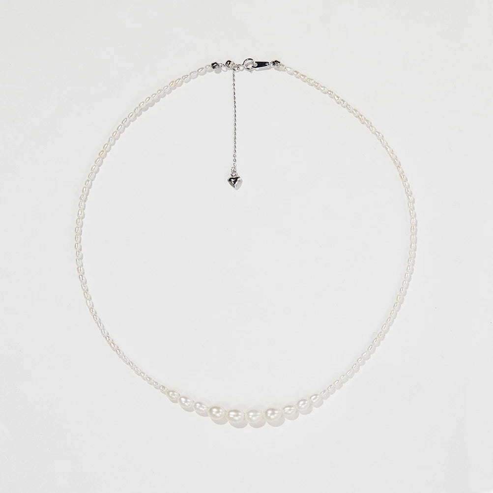 Luxury AAAA Grade Gradient Bead Choker Necklace 925 Sterling Silver Pearls Potato Shape Customizable Design Unisex NGTC