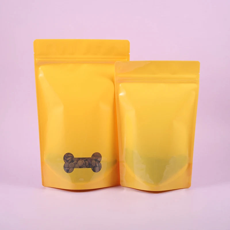 Custom Printed Plastic Bag Big Size 5kg 10kg 15kg Handle Stand up Pouch Mylar Reusable Zipper Dog Pet Food Packaging Bags