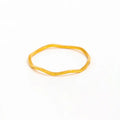 Joolim Jewelry Wholesale 18K Gold Plated Waved Sculpture Stainless Steel Dainty Rings for Women Jewelry Wholesale