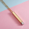 Custom Laser Engraved Name Stainless Steel Blank Hidden bar Necklace for Couple