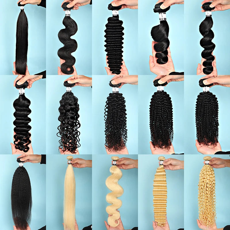 Cheap 613 Human Hair Bundles Body Deep Wave Straight Bundles Hair Remy Raw Indian 100% Human Hair Extensions Bundles Kinky Curly
