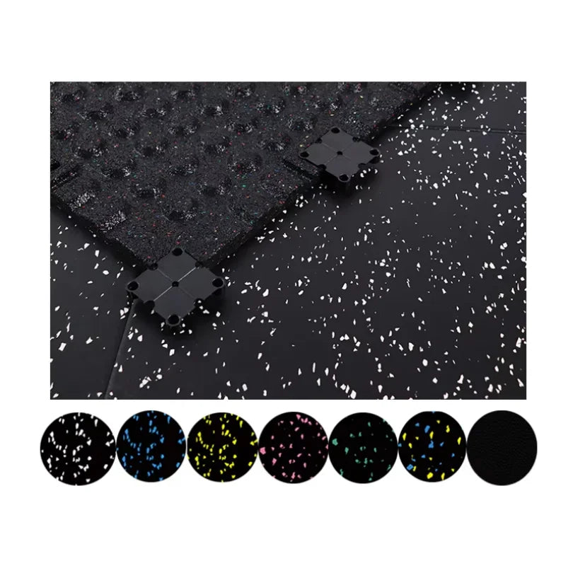 Anti Slip Noise Absorption Rubber Flooring Mat Gym Rubber Tile