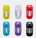 WOWO TECH Custom Logo Plastic 4 in 1 Smoking Accessories Set Led Airtight Storage Bottles Glow Magnifying Jar With Herb Grinders