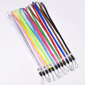 Cheap Price Custom 7mm Polyester Neck Phone Lanyard Detachable String USB Badge Holder Strap
