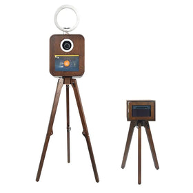 Vintage Photo Booth Real Wood Photobooth Shell Dslr Touch Screen Photo Booth Machine with Printer