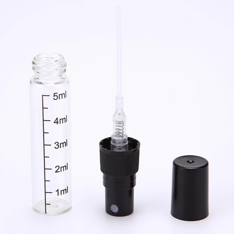 MUB Bulk Travel Size 2ml 3ml 5ml 10ml Printed Scale High-end Portable Fine Spray Empty Perfume Glass Bottle