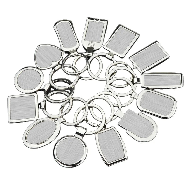 Custom Logo Stainless Steel in Various Shapes for Promotion Gift Personalized Design Metal Keychains Blank