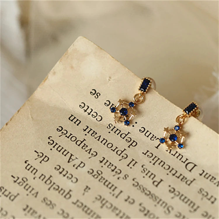 Sterling Silver Women European Style Vintage Design Earrings