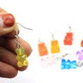 Fashion Cartoon Funny  Bear Earring Nice Resin Gummy Bear Drop Earring for Students Girls Jewelry