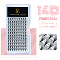 Promade Handmade 14D Fan Lashes with Pointy Base Premium Quality Korean PBT Fibers 12 Rows Eyelashes extensions