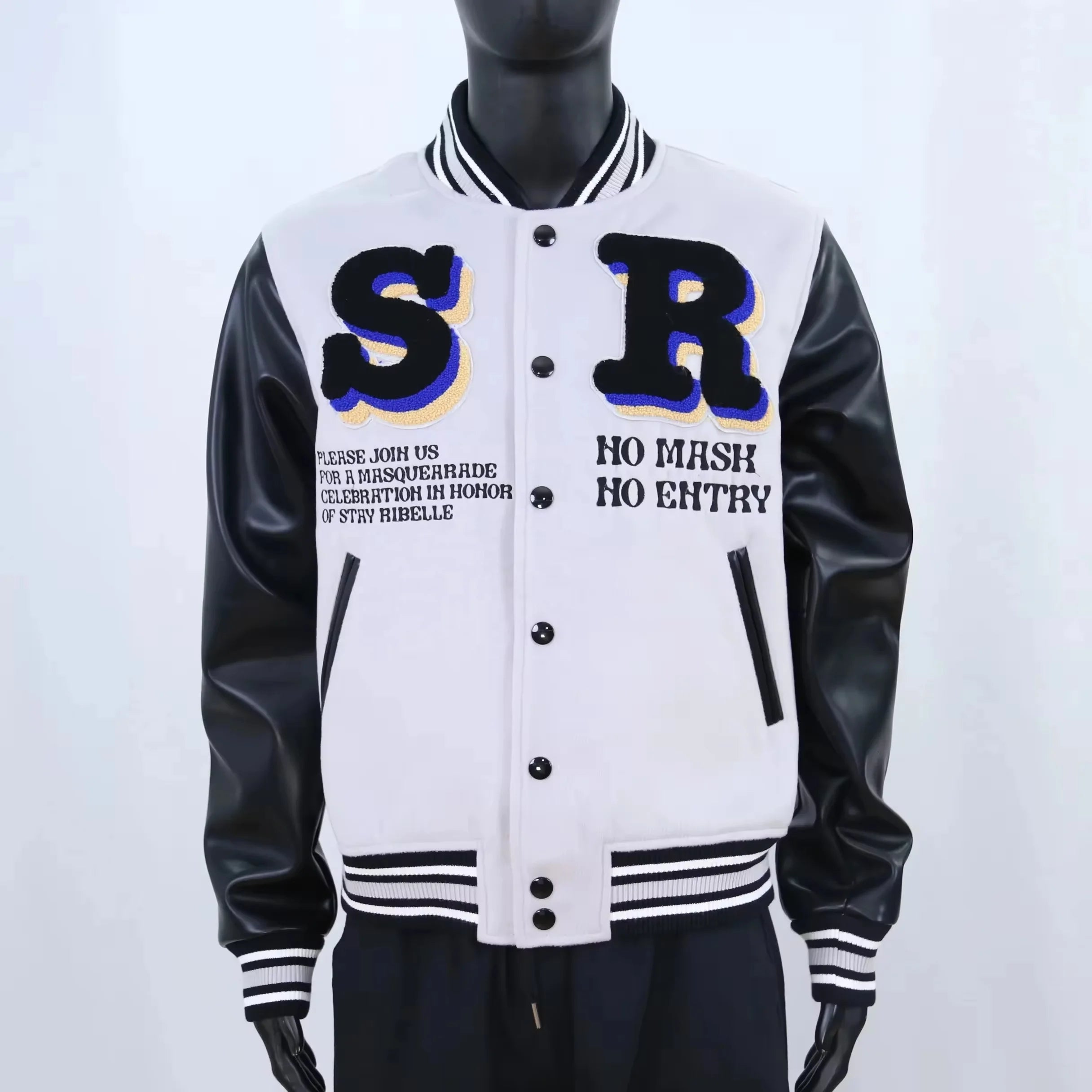 Low MOQ Plus Size Men's College Jackets Custom Logo Blank Varsity Jacket Shearing Custom Plain Letterman Varsity Jacket