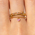 2025 Fashion Heart Zircon Ring Open Ring 18K Gold Plated Brass Ring Jewelry for Women Girls