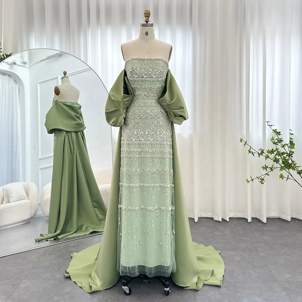Jancember SCZ147 Rhinestone Long Women's Boat Neck Formal Party Evening Prom Dresses
