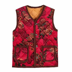 Custom Floral Fleece Yoga Vest Women Scrubs Sleeveless Top Sports Vest Women's Vests & Waistcoats for Women