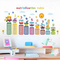 Removable Multiplication Table 3d Decals for Nursery Wall Stickers Wallpaper