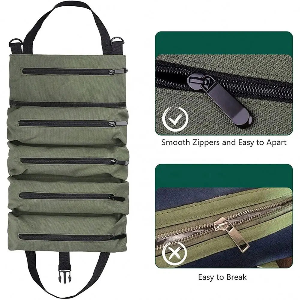 Mens Heavy Duty Private Logo Canvas Durable Wrench Rolling Tool Bag