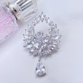Luxury Vintage Wreath Rhinestone Pendant Brooches for Women Lady Flower Crystal Wedding Party Badges Jewelry Suit Dress Pins