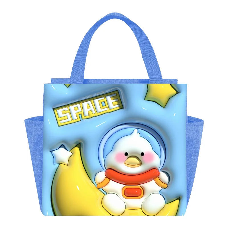 Custom Printed Cartoon Pattern Insulated Kids Prints Lunch Bag Durable Insulation Cooler Bags for Kids Lunch Box for Children