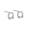 Real 925 Sterling Silver Earrings Set Colorful CZ Round Rope Geometric Twisted Stud for Women Wholesale Fine Jewelry