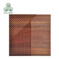 MUMU Fluted Cladding Corner Solid Wall Interior Decorating Luxury High Gloss Sculpted Wood Panel