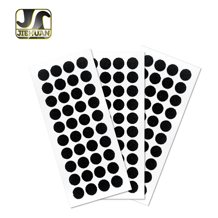 Jiehuan 10MM Adhesive Hook and Loop Dots Self-adhesive Velcroes Garment Accessories Custom Color Eco-friendly 100% Nylon Velcro