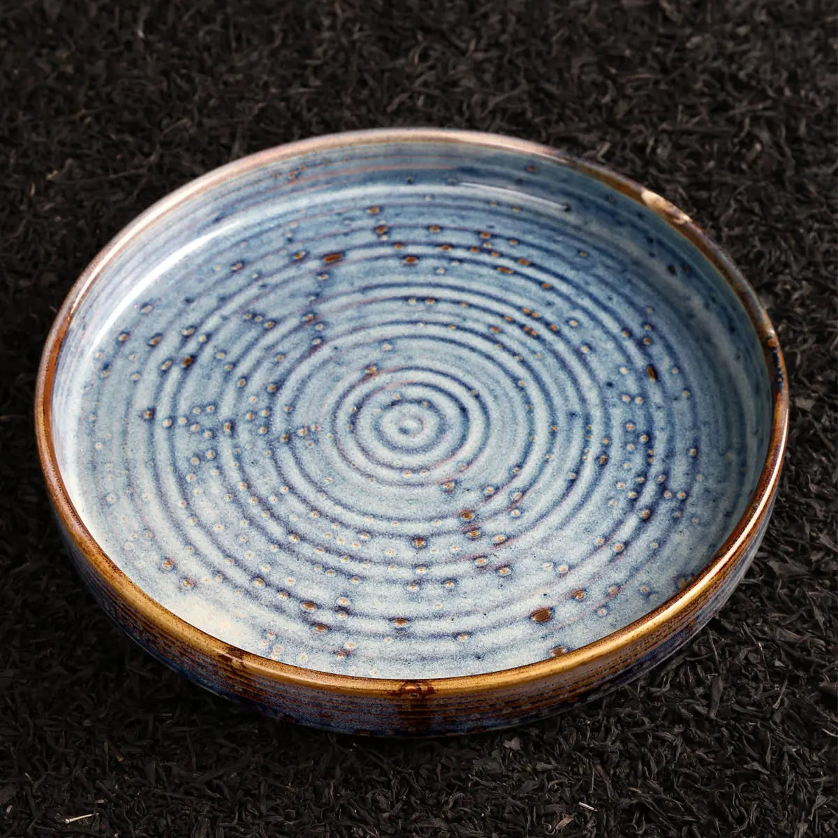 Factory Direct Wholesale Porcelain Plates Sets Dinnerware Ceramic Nordic Blue Fruit Plate for Restaurant and Hotel